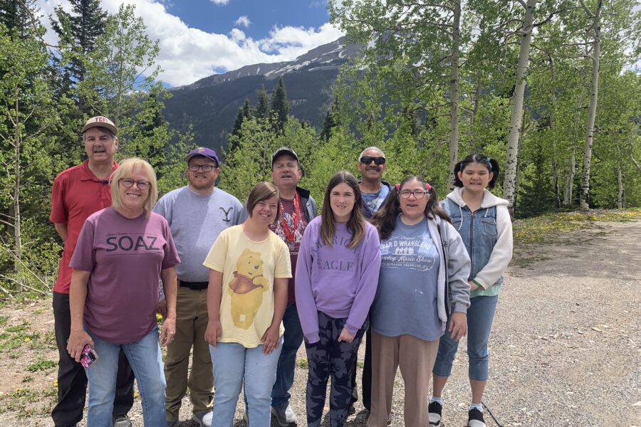 The residents and caregivers visited Colorado on a Rancher vacation in 2023